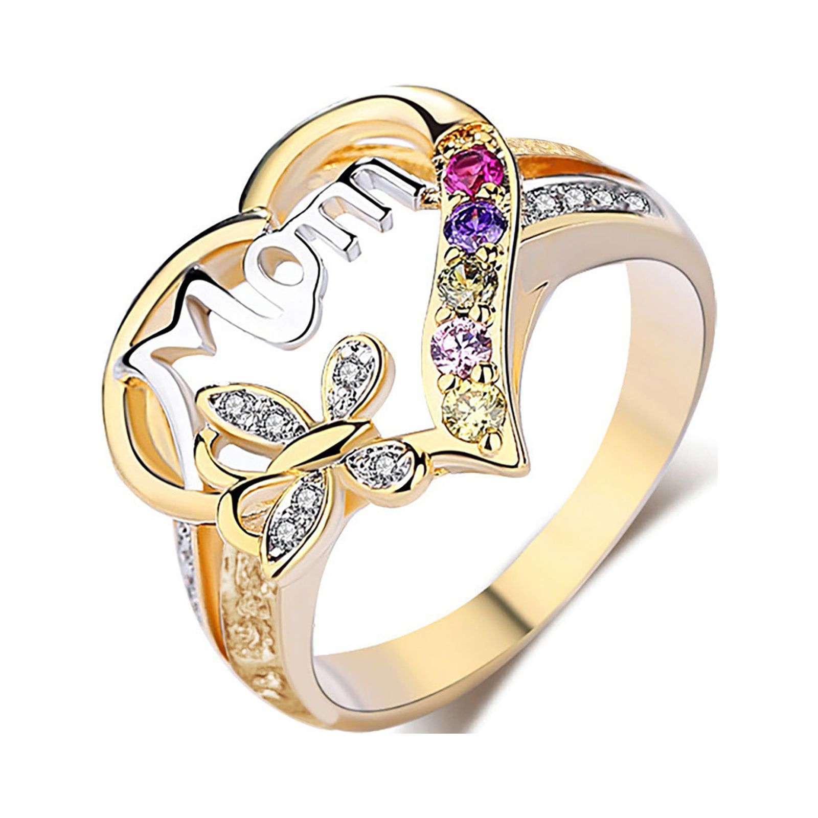 Himery Rings for Women Mother'S Day Ring Bridal Zircon Diamond Elegant ...