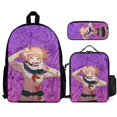 thumbnail image 1 of Himiko Toga 3 Pcs Backpack Set With Lunch Bag And Pencil Case Casual Bookbag Lunch Box Pencil Box, 1 of 6