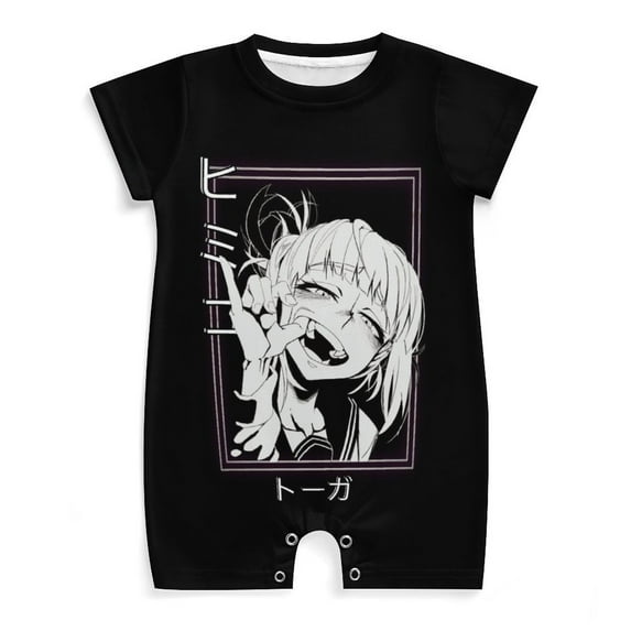 Himiko Toga Baby Romper Short Sleeve Bodysuits Soft Rompers Summer Clothes One-Piece Jumpsuits Outfits 12-18M