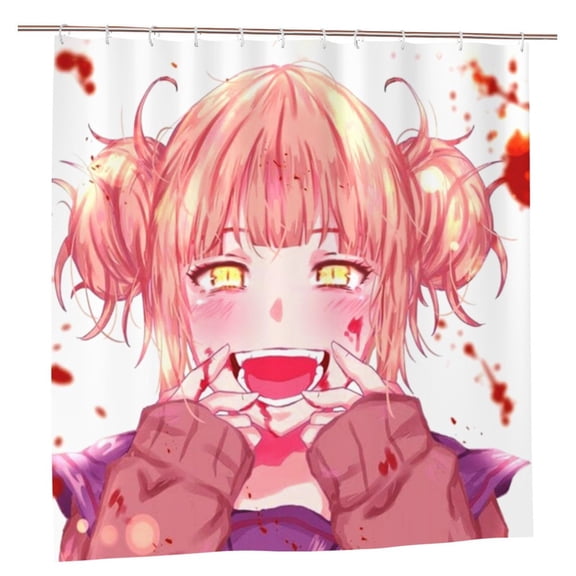 Himiko Toga Bathroom Shower Curtain,Bath Curtains Durable Waterproof Bath Curtain with 12 Hooks,72x72in, Adluts Girls Boys Bathroom Decor House Gifts