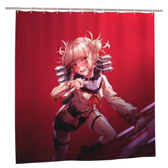 Himiko Toga Bathroom Shower Curtain,Bath Curtains Durable Waterproof Bath Curtain with 12 Hooks,72x72in, Adluts Girls Boys Bathroom Decor House Gifts