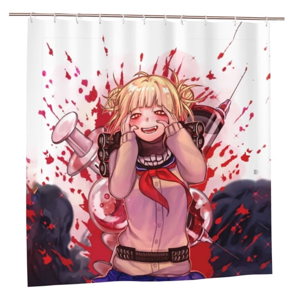 Himiko Toga Bathroom Shower Curtain,Bath Curtains Durable Waterproof Bath Curtain with 12 Hooks,72x72in, Adluts Girls Boys Bathroom Decor House Gifts