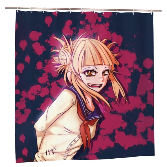 Himiko Toga Bathroom Shower Curtain,Bath Curtains Durable Waterproof Bath Curtain with 12 Hooks,72x72in, Adluts Girls Boys Bathroom Decor House Gifts