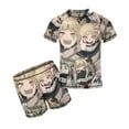 thumbnail image 1 of Himiko Toga Boys Rash Guard Set 2 Piece Swimsuits Short Sleeve Bathing Suits with Trunks, 1 of 7