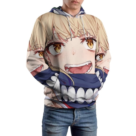 Himiko Toga Hoodie 3D Print Pullover Hooded Long Sleeve Sweatshirts Tops Blouse with Pocket for Mens Womens