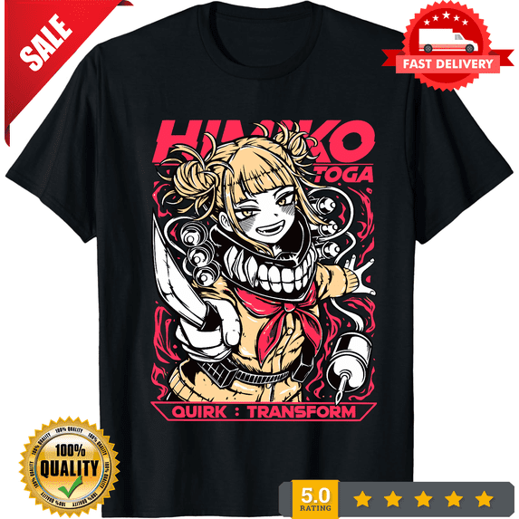Himiko Toga T-ShirtMy Hero Academia Izuku Midoriya Girl Kawaii Shirt All Size, LIMITED EDITION-TH64554
