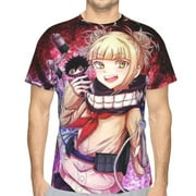 Himiko Toga Unisex 3d Pattern Printed Short Sleeve T-Shirts Casual Graphics Tees Small