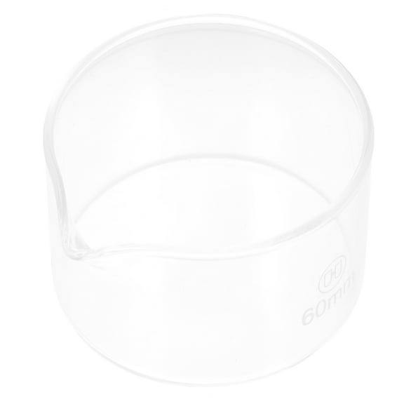 Himition 1 Pc Glass Crystallizing Dish Flat Bottom Container with Spout for Laboratory