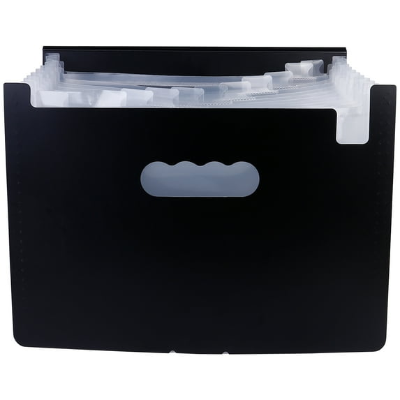 FELTECHELECTR Paperwork Organizer Black Plastic For Business Meetings 1 Pc