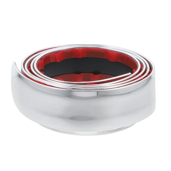 FELTECHELECTR Flexible Moulding Trim Self Adhesive Silver Edge Decoration 1 Roll 39.4x1.2x0.2in