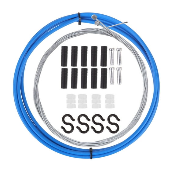 Himition 1 Set Road Bike Brake Derailleur Cable Pipe Tube Variable Shifting Brake Wire Fixed Gear Brake Line (Blue)