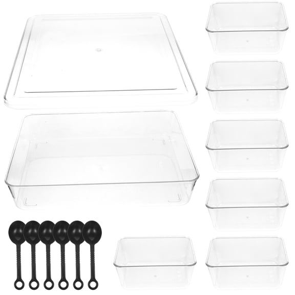 FELTECHELECTR 1 Set of Cocktail Material Case with Spoon Condiment Compartment Box for Pub Bar
