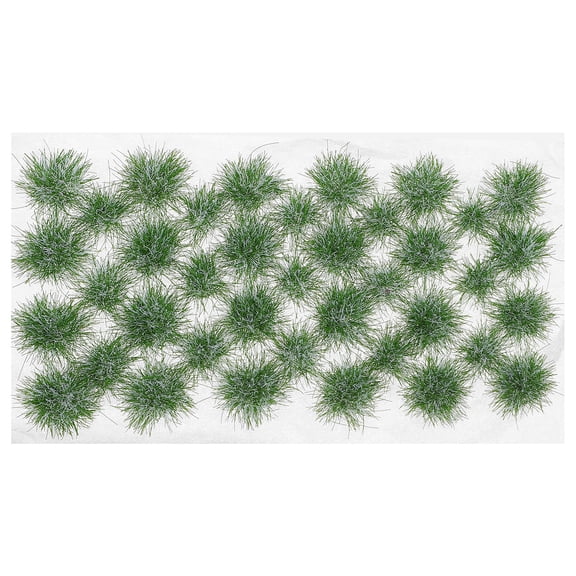 Himition Artificial Mini Grass Clusters Set for Garden Model, Fake Plant Ornament Decoration, Realistic Lawn Turf Display