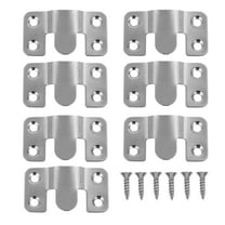 Himition 10 Sets Flush Mount Bracket Stainless Steel Wall Mount Clip Hook with screws