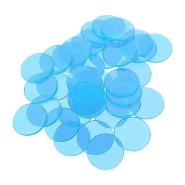 Himition 100pcs Bingo Supplies Translucent Bingo Markers Bright Colors Early Education Count Bingo Chips