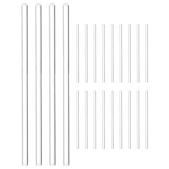Himition 100pcs Clear Acrylic Lollipop Sticks Multi-use Cake Pop Sticks Clear Cake Pop Sticks Transparent Candy Acrylic Sticks Diy Candy Material Drink Stirrers