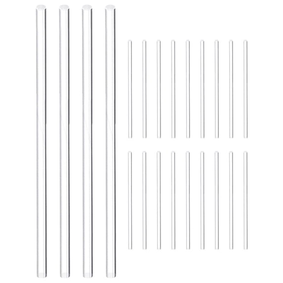 Himition 100pcs Clear Acrylic Lollipop Sticks Multi-use Cake Pop Sticks Clear Cake Pop Sticks Transparent Candy Acrylic Sticks Diy Candy Material Drink Stirrers