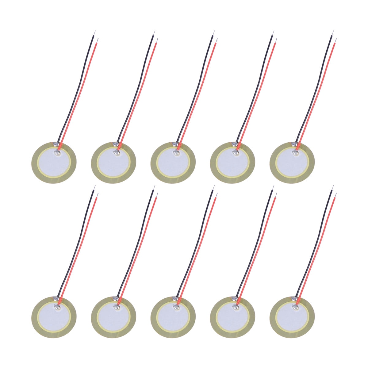 10 Pezzi Dischi Piezoelettrici 20mm – Rame, Ceramica, Per Buzzer, Universali, Nuovi - 4