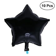 Himition 10pcs 18 inch Star Shape Foil Balloon Party Mylar Balloons for Valentine’s Day Wedding Birthday Party Decoration (Black)