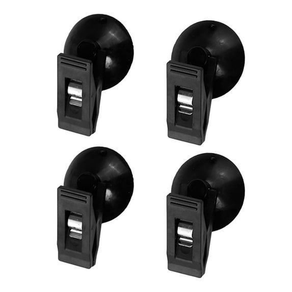 Himition 2 Pair Multifunctional Suction Type Clips Curtain Clamp Bag Holder Storage Clip for Car Auto (Black)