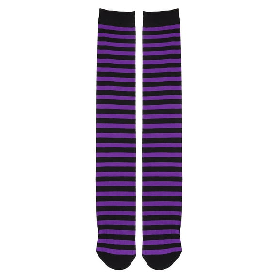 Himition 2 Pair Party Stockings Striped Knee-length Stockings Dress Accessories