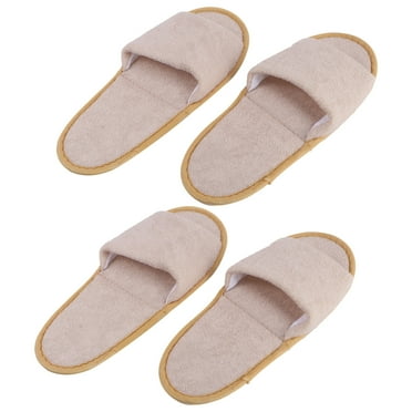 Himition 2 Pairs Hotel Slippers Non-skid Cloth Slippers Summer Slippers for Travel