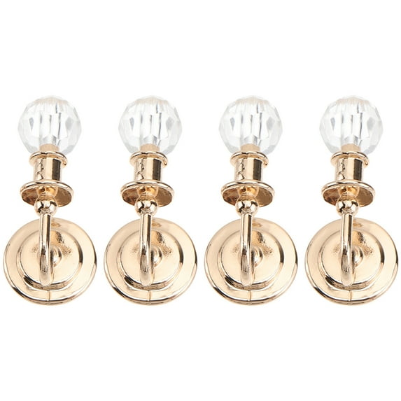 Himition 2 pairs of Mini House Wall Lamp Model Ornament Mini House Wall Lamp Layout Prop