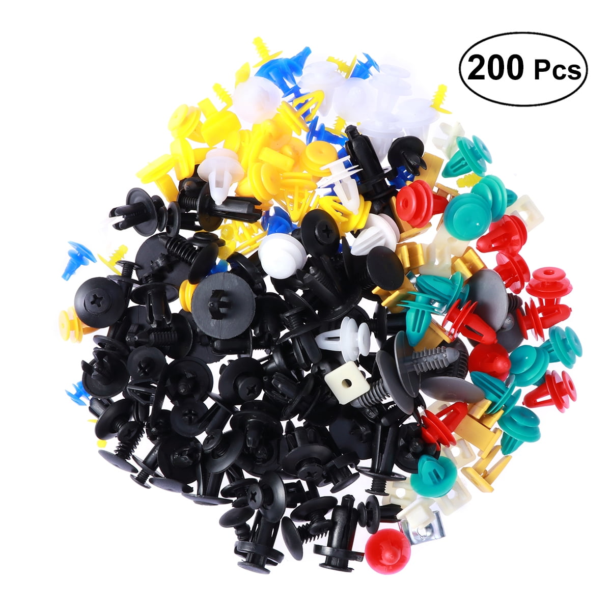 Himition 200 Pcs Nylon Automotive Push Bumper Fastener Rivet Clips Car ...