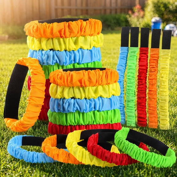Himition 20Pcs Outdoor Three Leg Race Bands Elastic Tie Ropes Legged Race Bands for Kids Adults