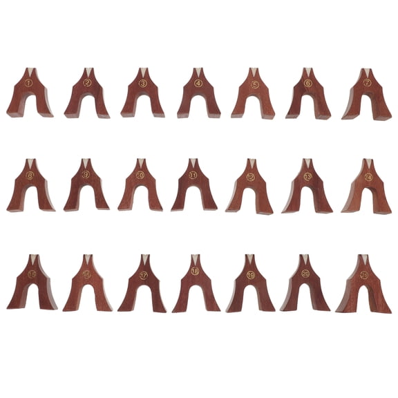 Himition 21-Piece Wooden Guzheng Bridges Set, Musical Instrument Parts Replacement, Brown Color for Guzheng