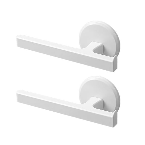 Himition 2PCS Wall Mounted Towel Bar Punch Free Towel Rack Bathroom Holder (White)