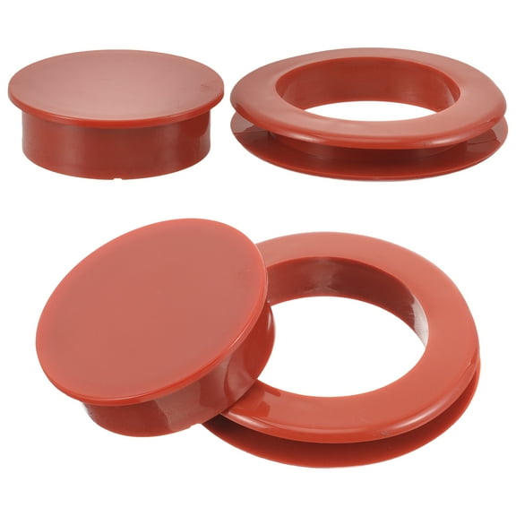 Himition 2Pcs Outdoor Umbrella Rings Silicone Table Umbrella Rings with Caps Umbrella Supply
