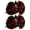 thumbnail image 1 of MLINS Assorted Color Black and Red Cheerleading Pom Poms Made of Durable PET for Dance Use 2pcs Set, 1 of 6