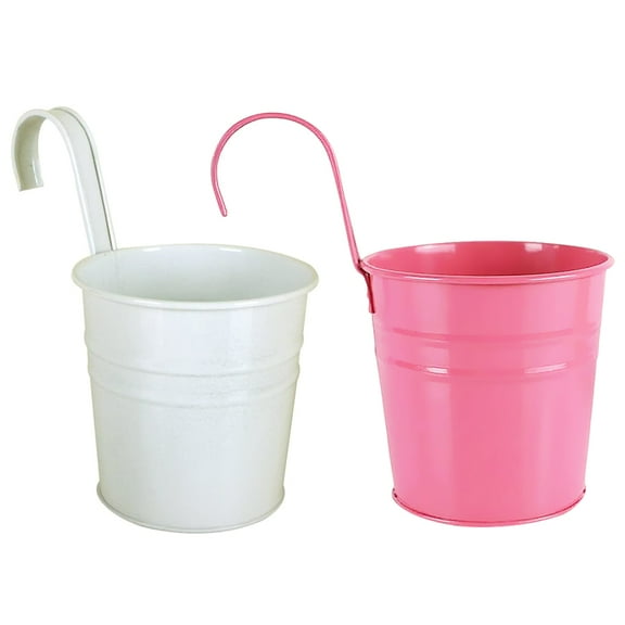 FELTECHELECTR Floral Buckets Storage Container Balcony Decoration 2Pcs