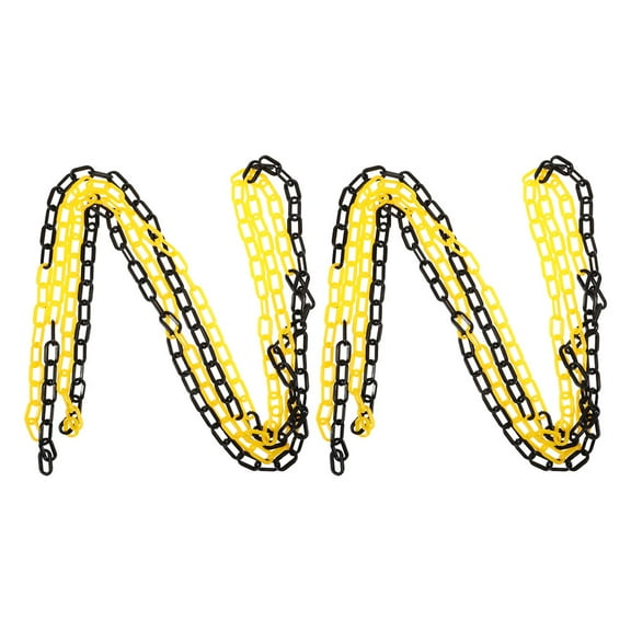 Himition 2pcs Traffic Caution Chains Safety Barrier Chain Security Chain Safety Chain for Crowd Control (5 meter)