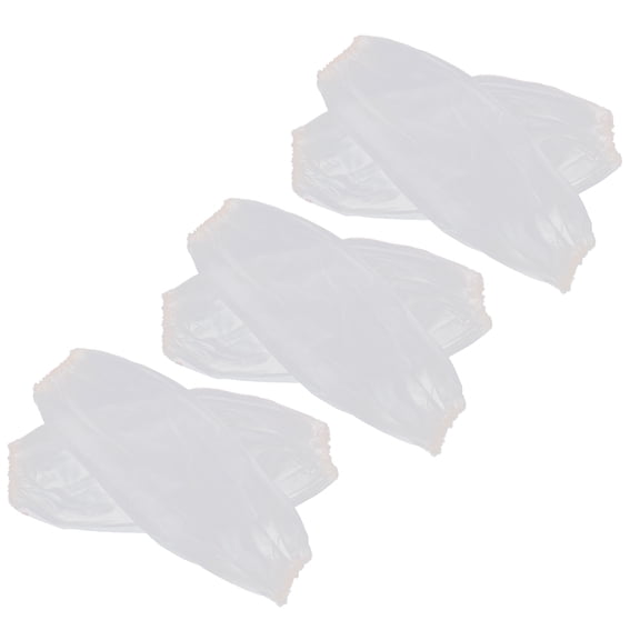FELTECHELECTR 3 Pairs Transparent PVC Arm Sleeve Protectors Oil-Resistant Covers for Cleaning and Household Tasks