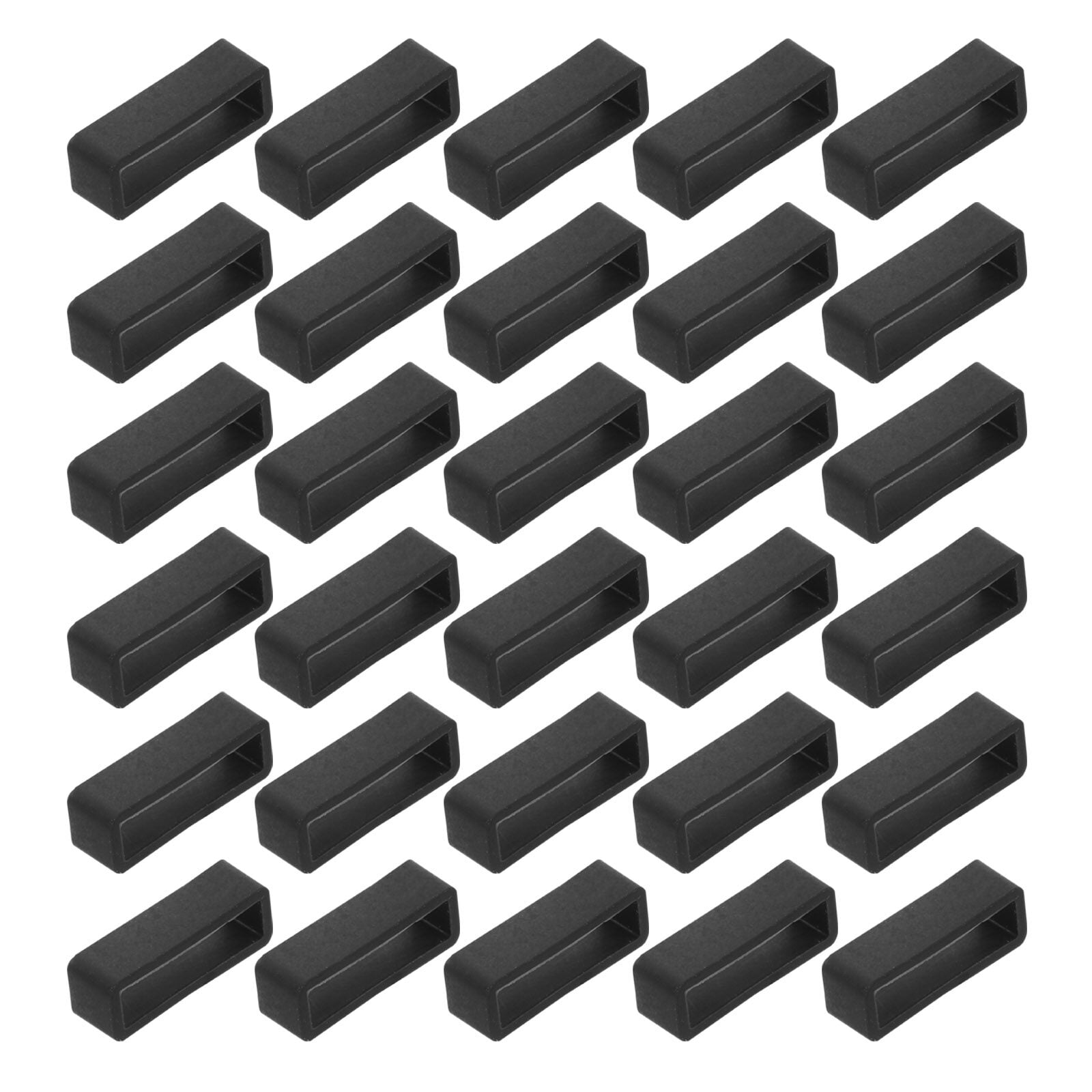 Himition 30 Pcs 20mm Silicone Retainer Buckle Holder Watchbands ...