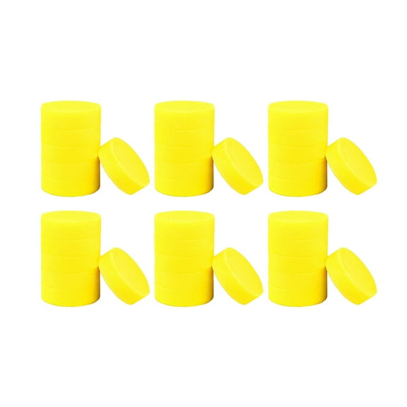 Himition 36Pcs Car Polishing Waxing Sponge Pads Circular Automobile Buffing Sponge Brushes Outdoor Vehicle Cleaning Tools