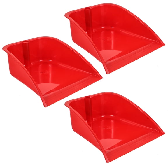 FELTECHELECTR 3Pcs Red Replaceable Snow Shovel Heads for Driveway and Outdoor Ice Breaking