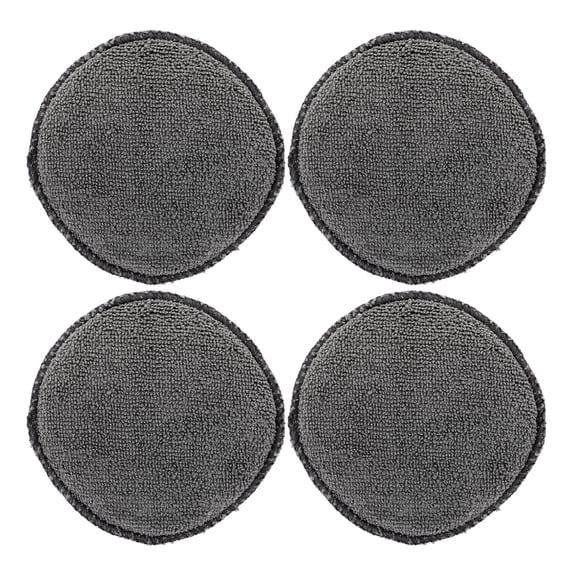 FELTECHELECTR 4-Pack Dark Grey Car Waxing Sponges Hand Polishing Pads for Auto Detailing and Maintenance