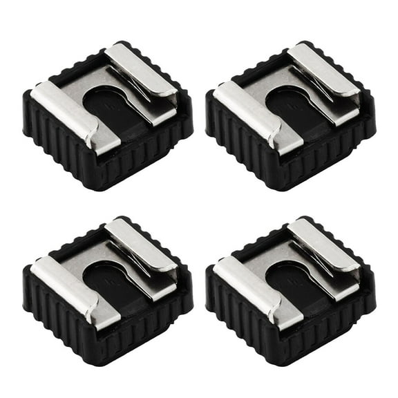 Himition 4PCS Lamp Holder Flash Adapter Lamp Base Hot Shoe Adapter Socket Fittings(Black)
