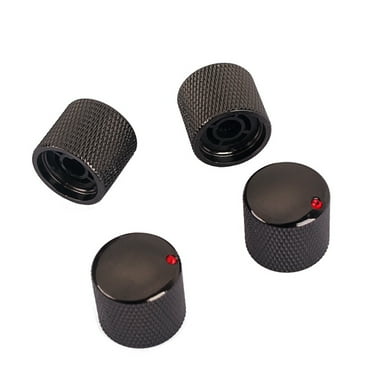 Himition 4PCS Set Guitar Volume Tone Control Knobs Rotary Iron Knobs for Electric Guitar Parts Replacement
