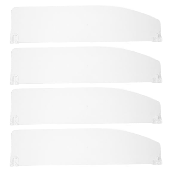 FELTECHELECTR 4Pcs Shelf Divider for Wire and Wood Shelves Transparent Plastic Storage Organizer