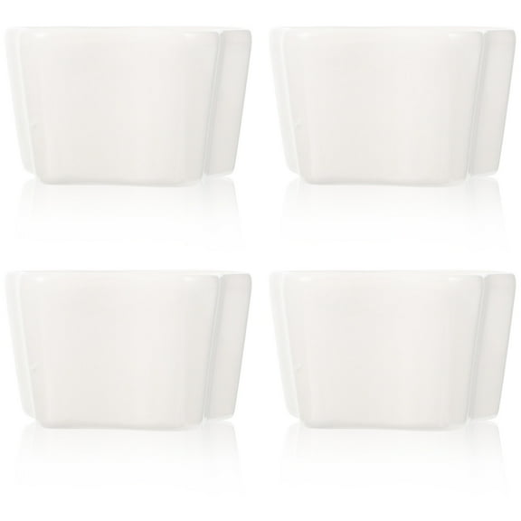 Himition 4pcs Dipping Sauce Dishes Star Shape Sauce Dipping Bowls Ceramic Appetizer Side Dishes