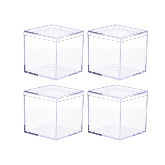 FELTECHELECTR Transparent Display Case For Candy 4Pcs Set 3.34In