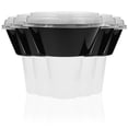 thumbnail image 1 of FELTECHELECTR Beverage Cup with Snack Holder Portable Food Bowl for Home Use Black PP Material, 1 of 6