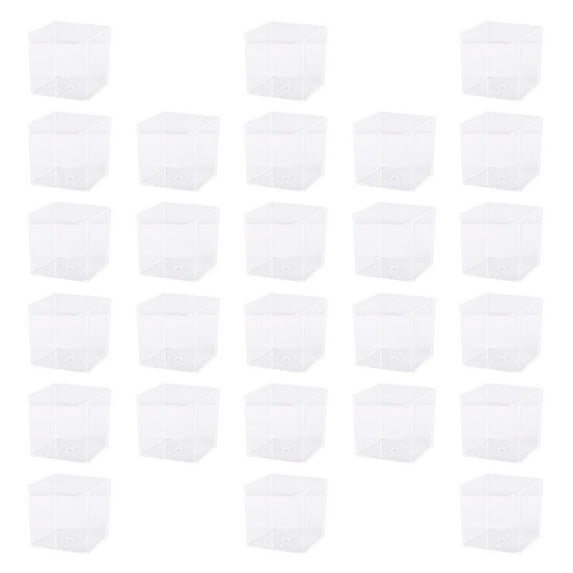 FELTECHELECTR Tiramisu Container Transparent for Parties 50Set 1.7X1.7X1.7in