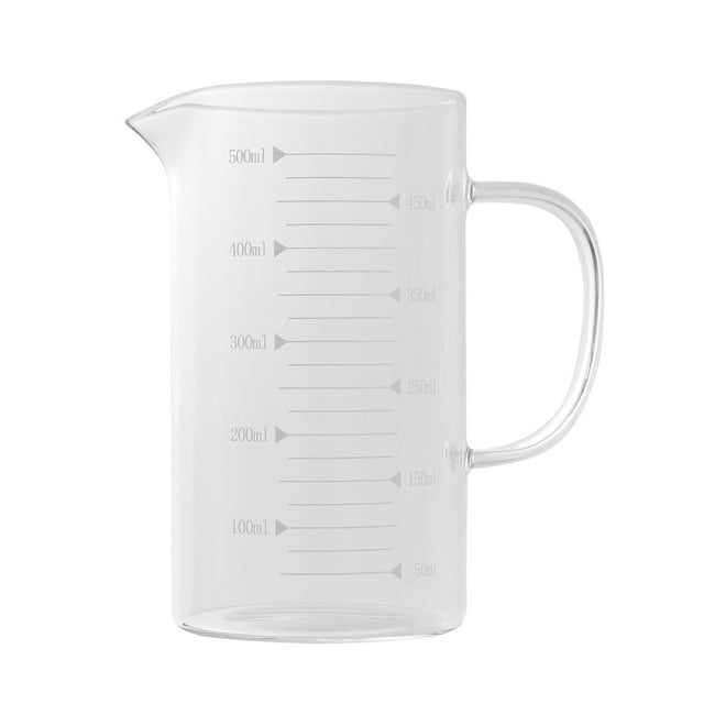 Himition 500ml High Borosilicate Glass Measuring Cup -20°-150° Temperature Resistant Measuring Glass for Kitchen or Restaurant