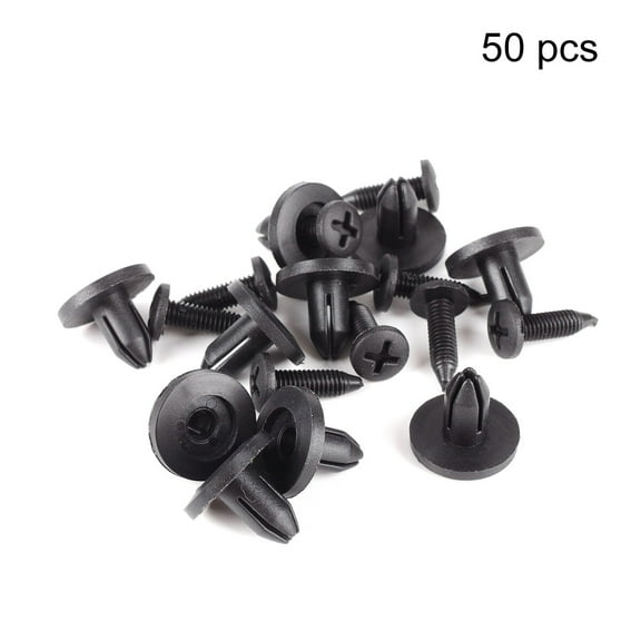 Himition 50pcs Car Bumper Clips Plastic Push Retainer Clips for Replacement
