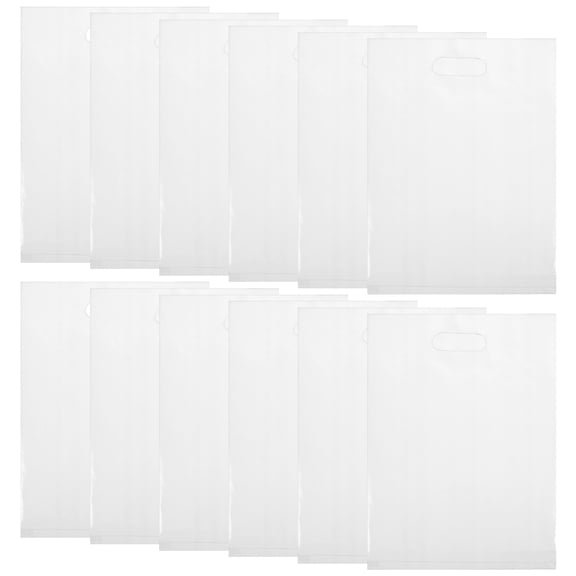 FELTECHELECTR 50pcs Portable Frosted Bags With Handles For Merchandise And Items Convenient Bulk Bags For Everyday Use